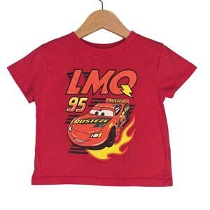 PIXAR CARS LIGHTNING MCQUEEN KID'S T‑SHIRT – RED – SIZE 18M – SHORT-SLEEVE
